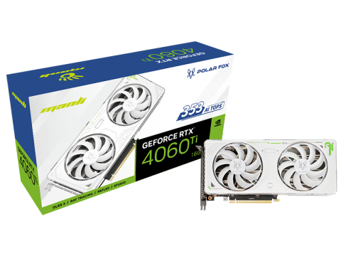 Manli GeForce RTX™ 4060 Ti 16GB 雪狐 双风扇